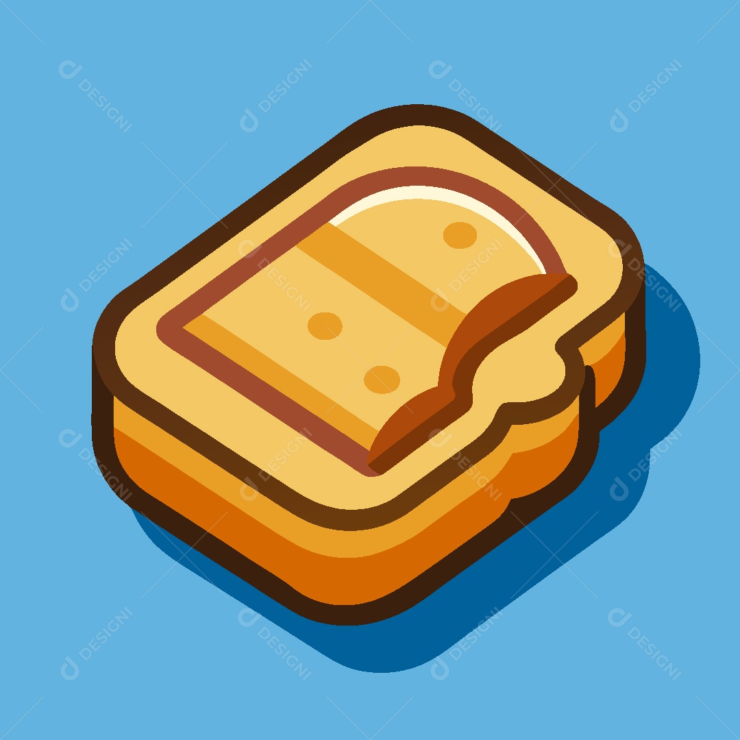 Torrada com Geleia Ilustração Vetor EPS