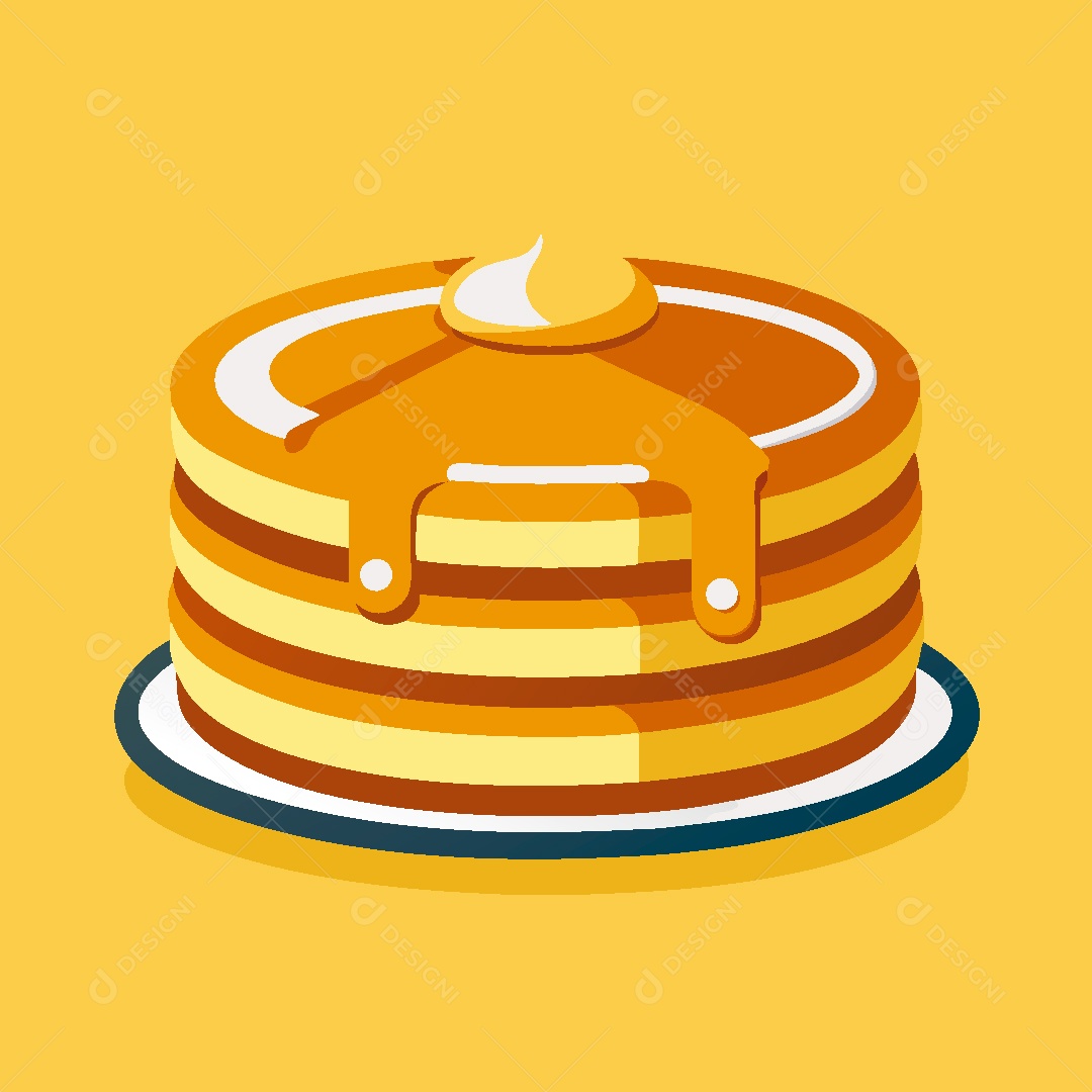 Panquecas Ilustração Vetor EPS