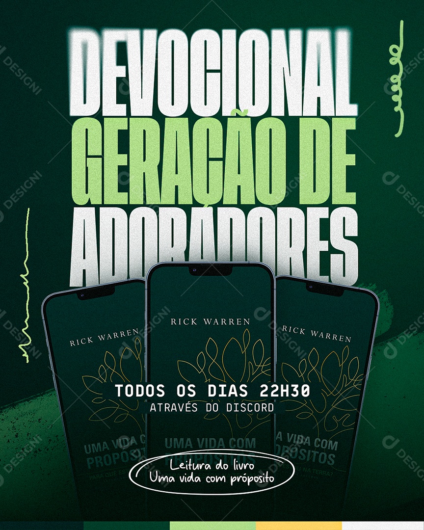 Devocional Geração de Adoradores Social Media PSD Editável