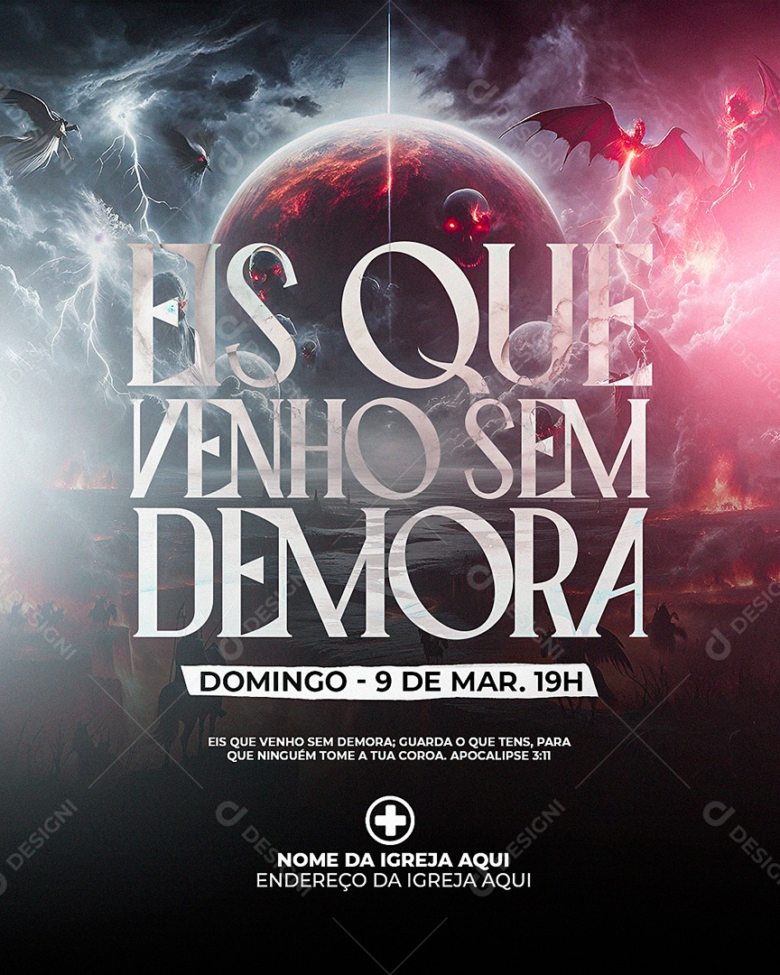 Eis Que Venho Sem Demora Social Media PSD Editável