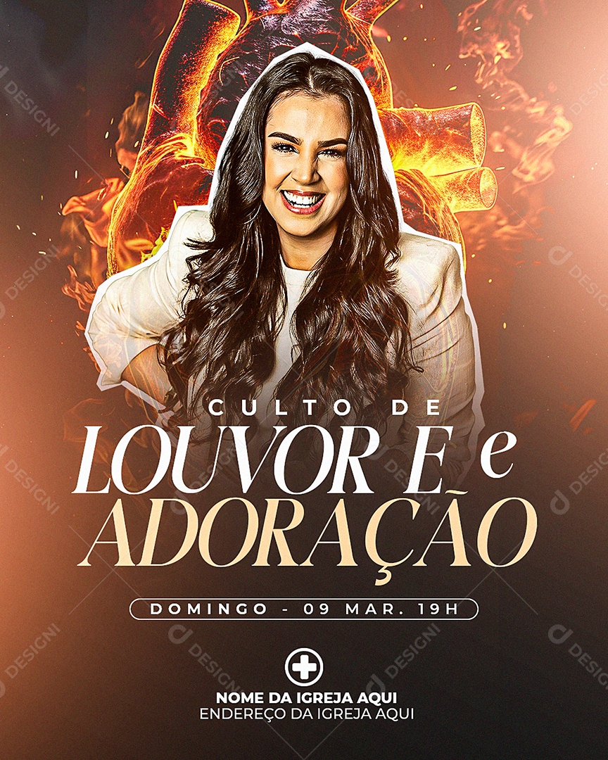 Louvor e Adoração Social Media PSD Editável