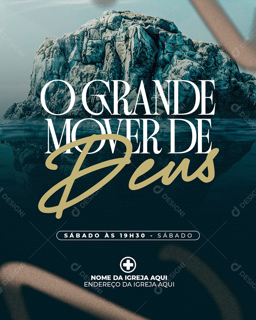 o Grande Mover de Deus Social Media PSD Editável