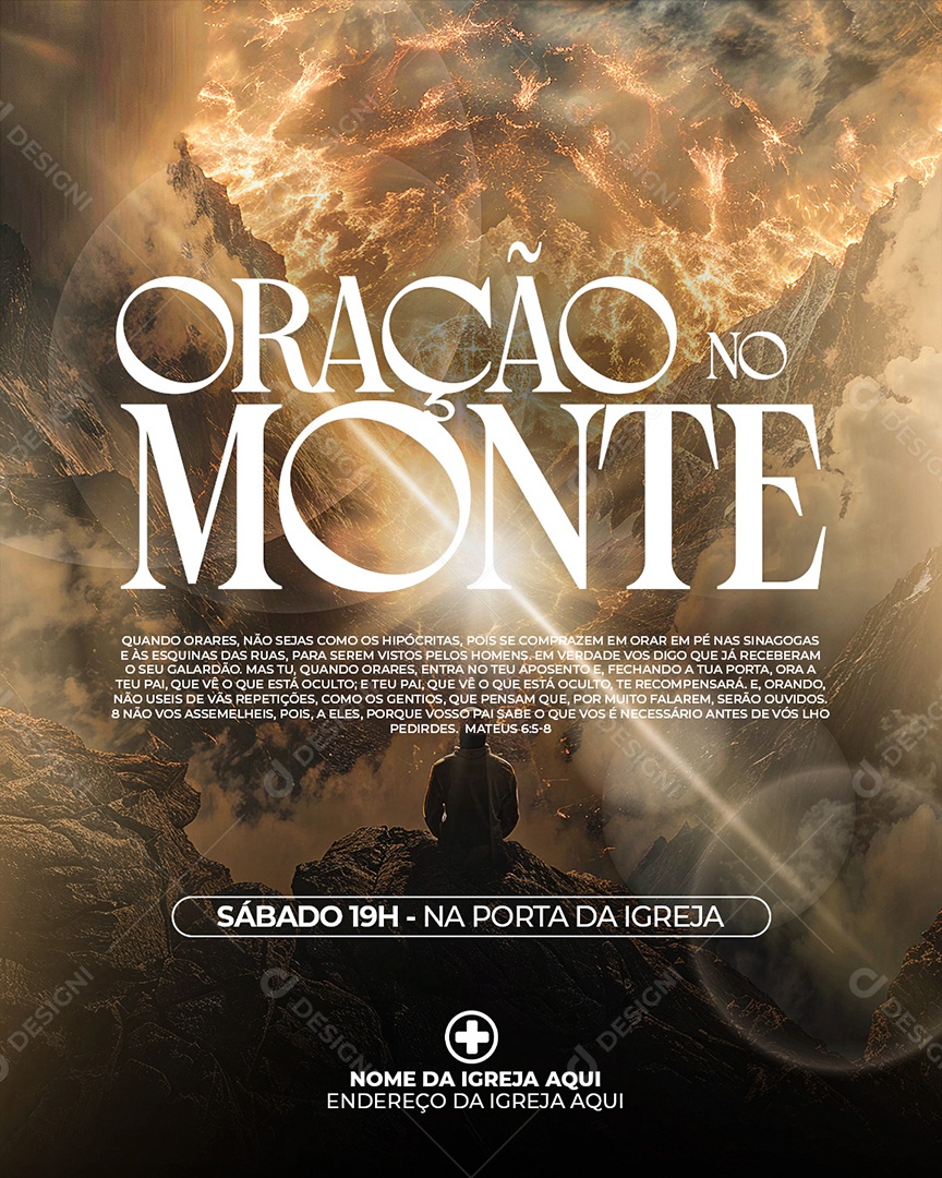 Oração no Monte Social Media PSD Editável