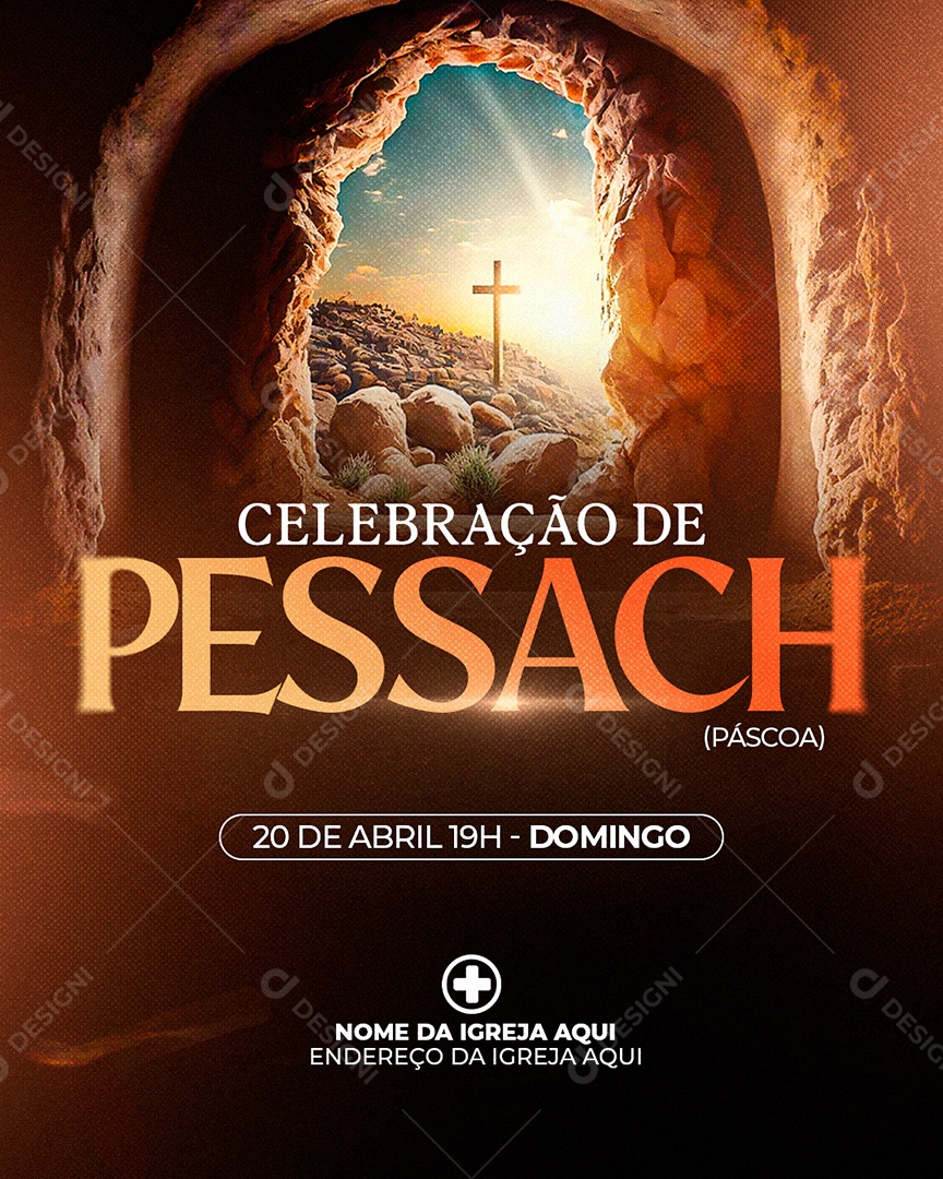 Celebraçâo de Passach Social Media PSD Editável