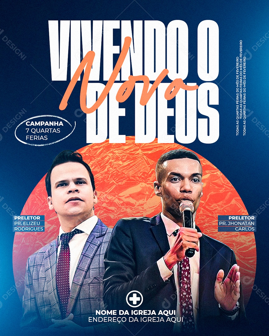 Vivendo o Novo Em Deus Social Media PSD Editável