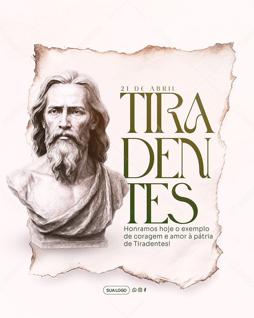 Dia de Tiradentes 21 de Abril Social Media PSD Editável