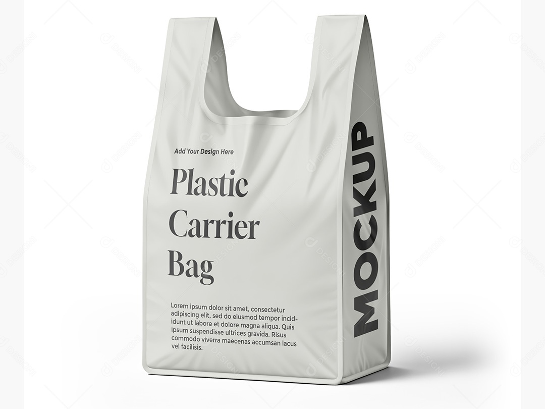 Sacola Plástica com Alça Mockup PSD Editável