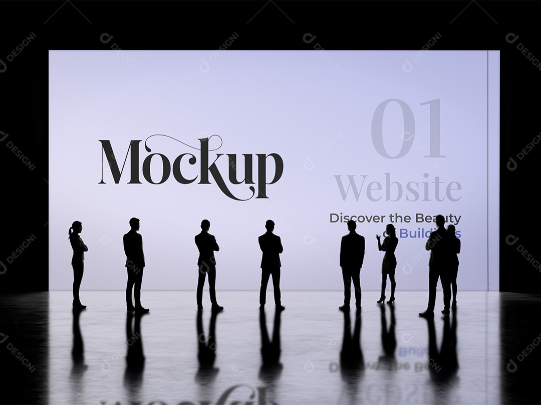 Tela De Auditório para Evento Mockup PSD Editável