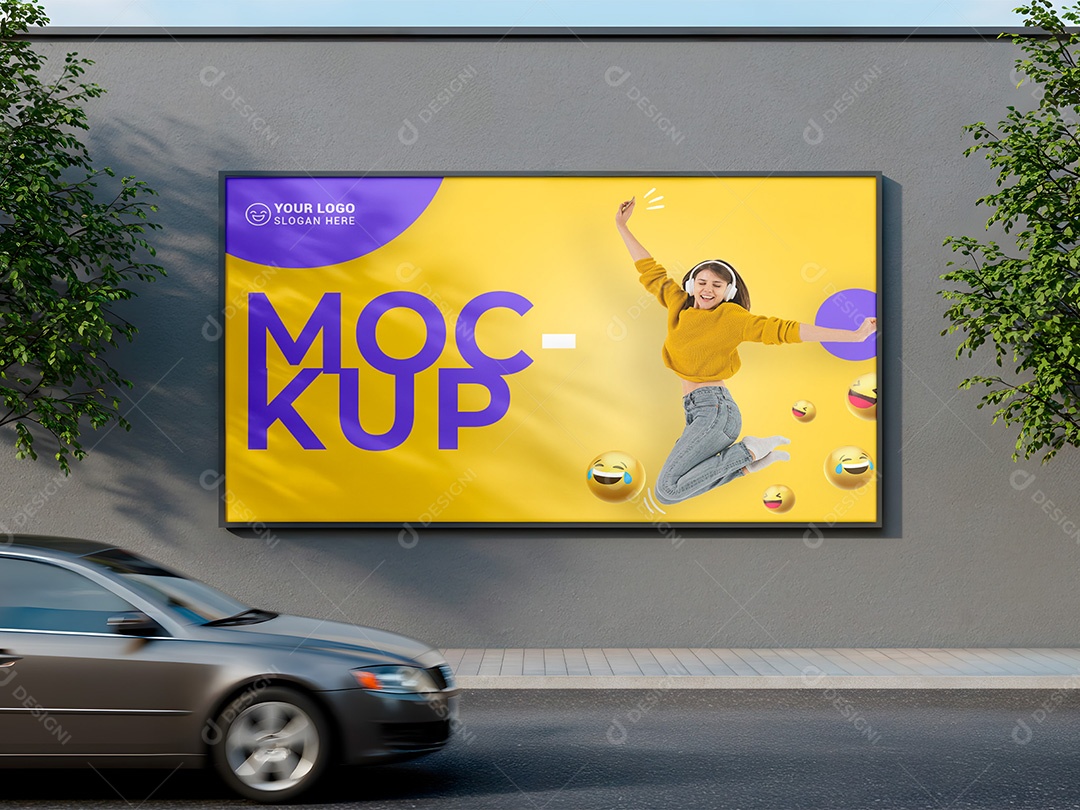 Outdoor na Rua Mockup PSD Editável