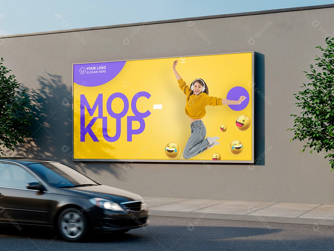 Outdoor na Rua Mockup PSD Editável