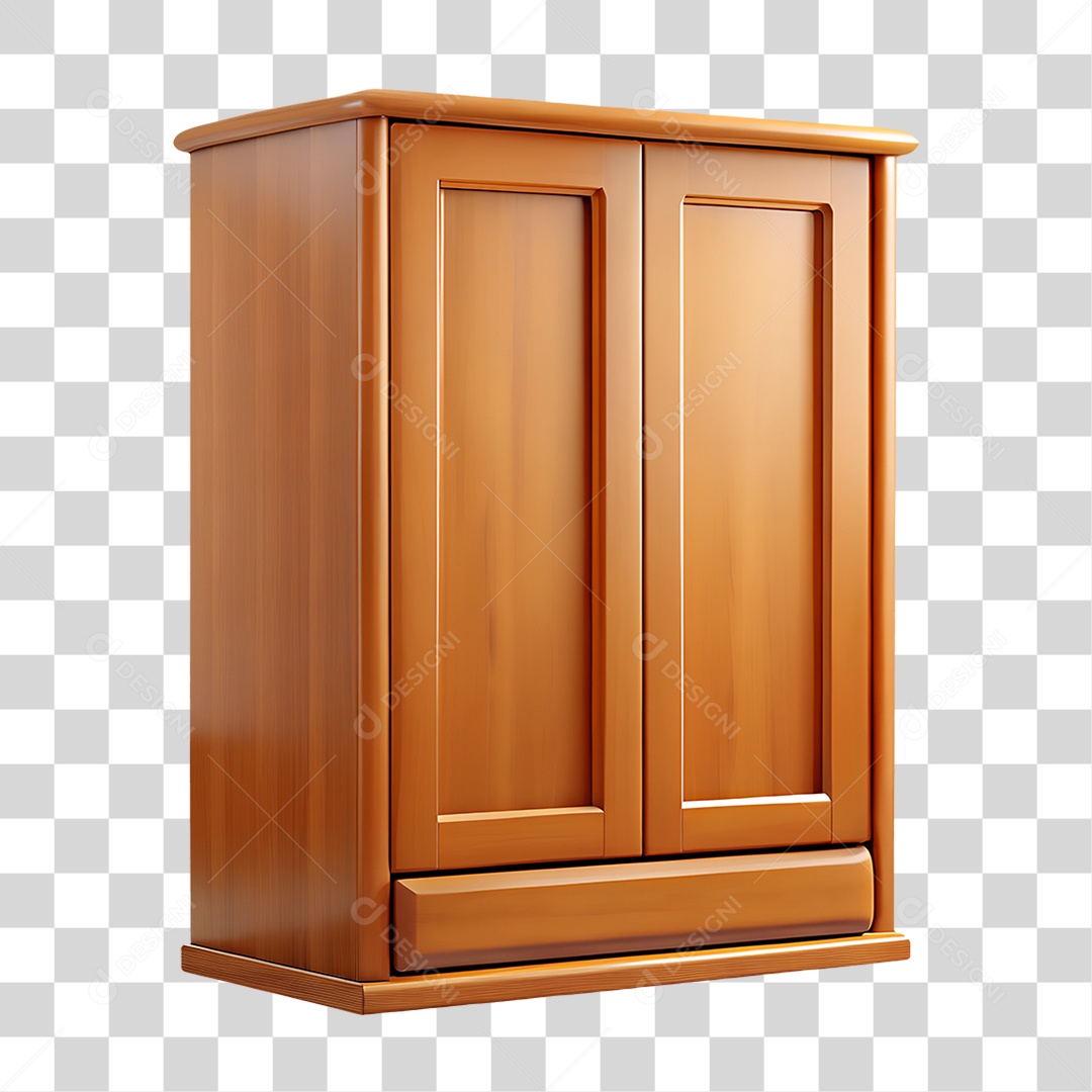 Armário Guarda Roupa de Madeira PNG Transparente
