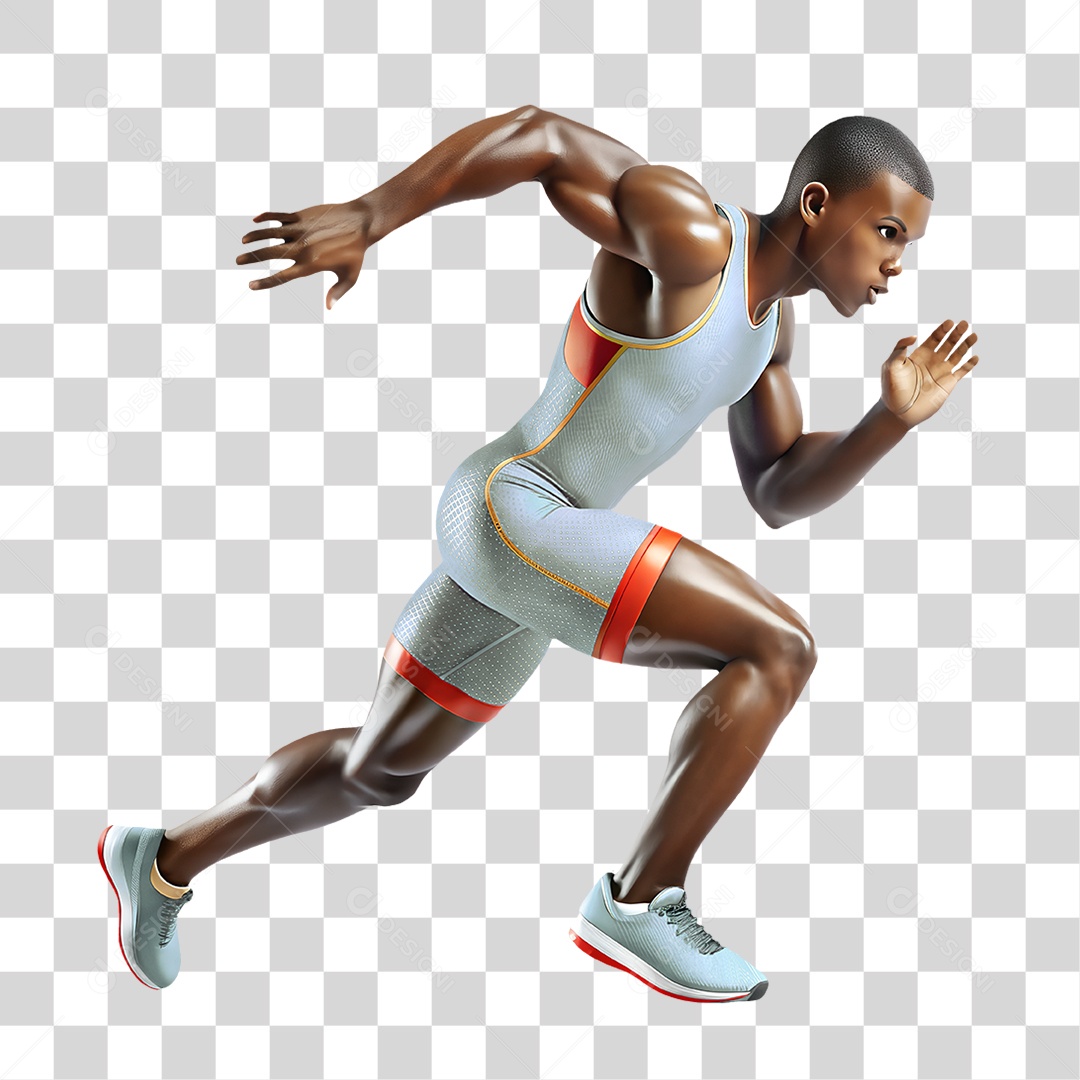 Atleta de Corrida PNG Transparente