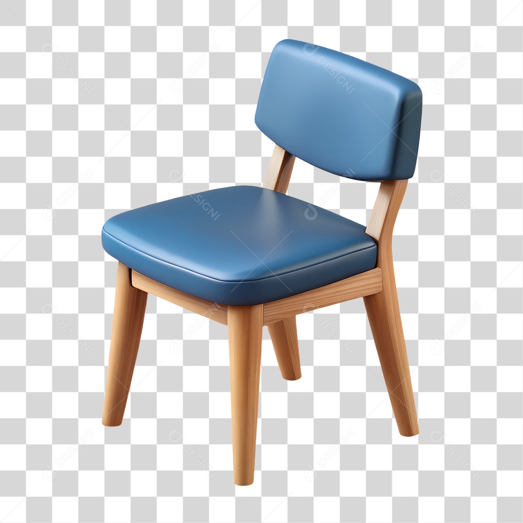 Cadeira Azul PNG Transparente