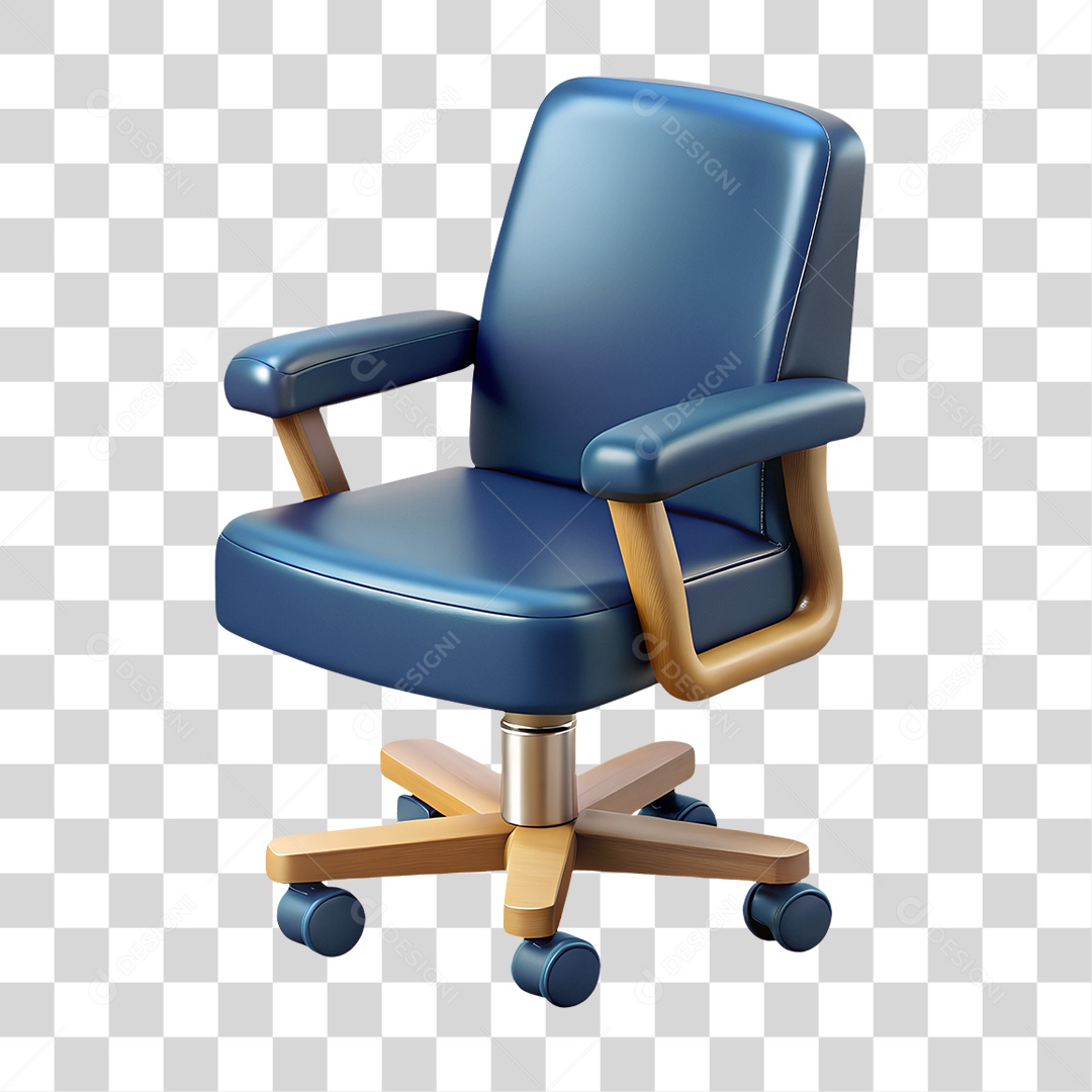Transparent PNG Blue Office Chair