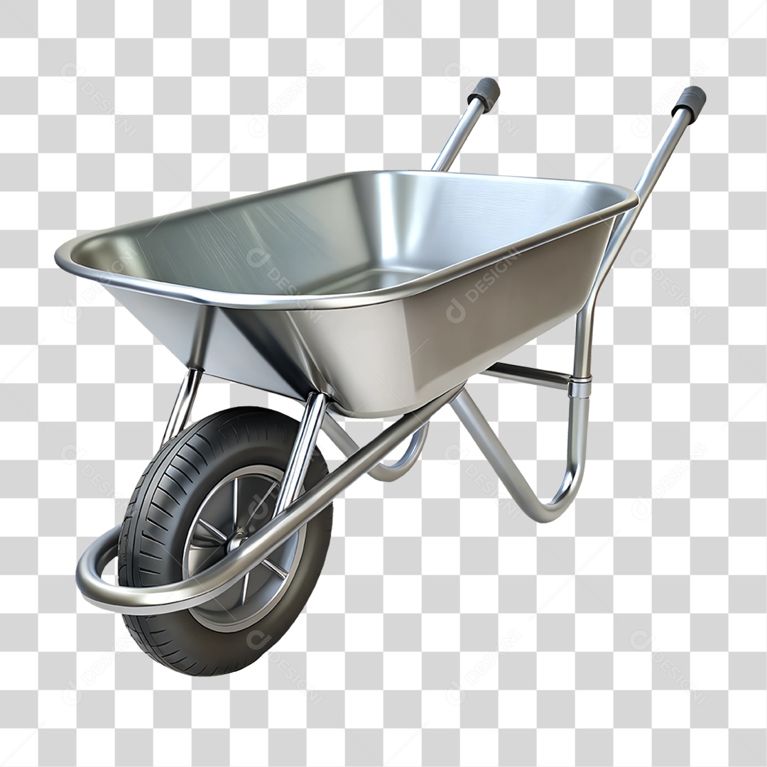 Carrinho de Mão para Jardinagem PNG Transparente