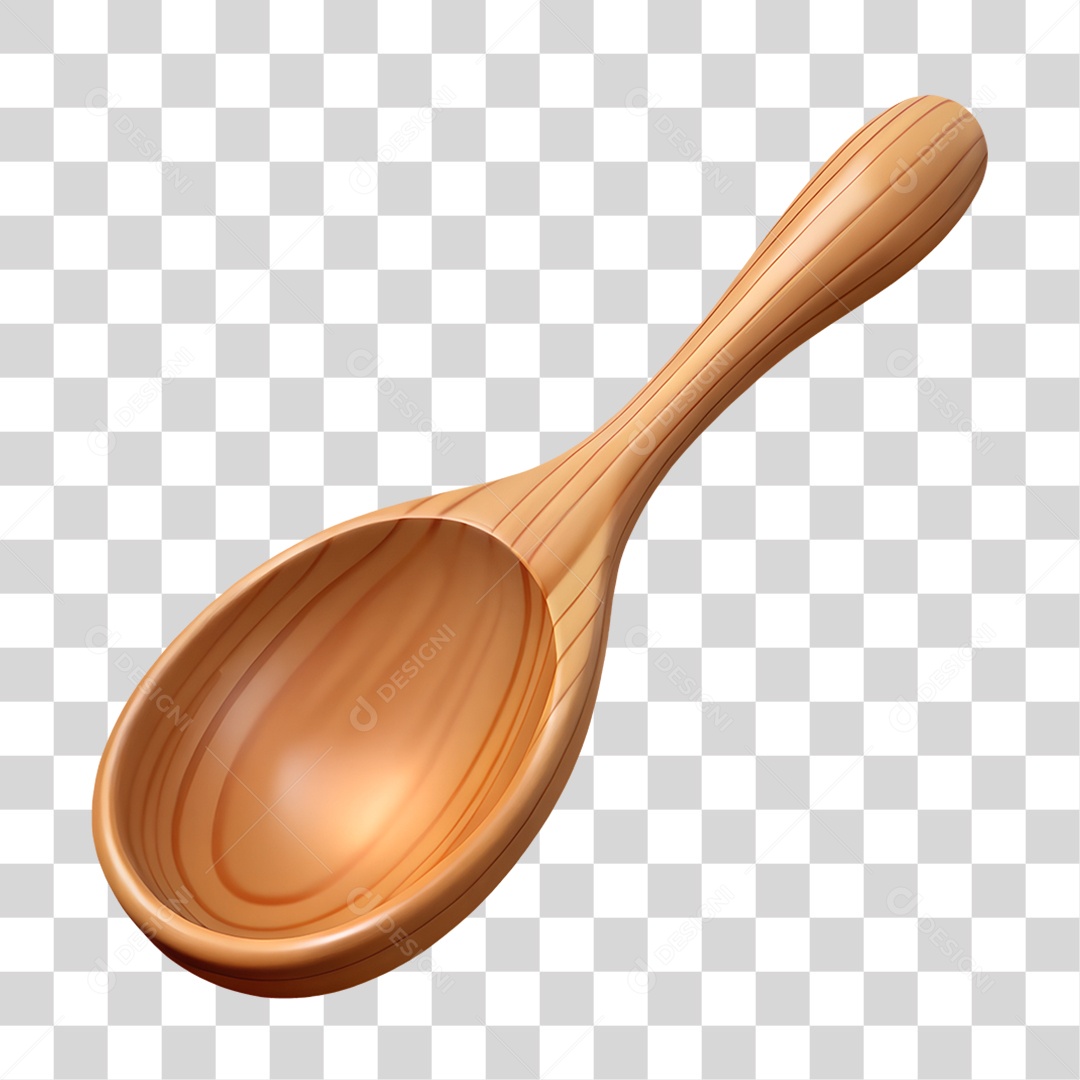 Colher de Madeira PNG Transparente