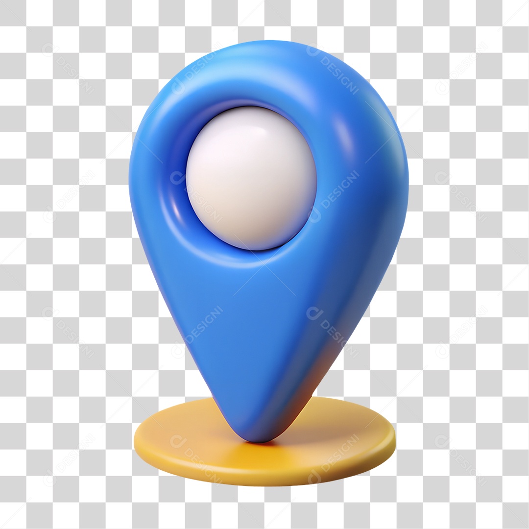 Ícone de Mapa Azul PNG Transparente