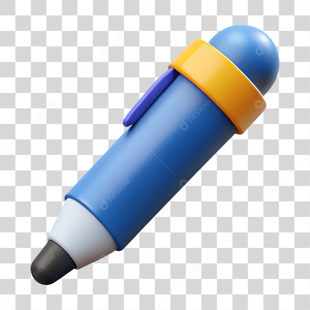 Marcador Azul PNG Transparente