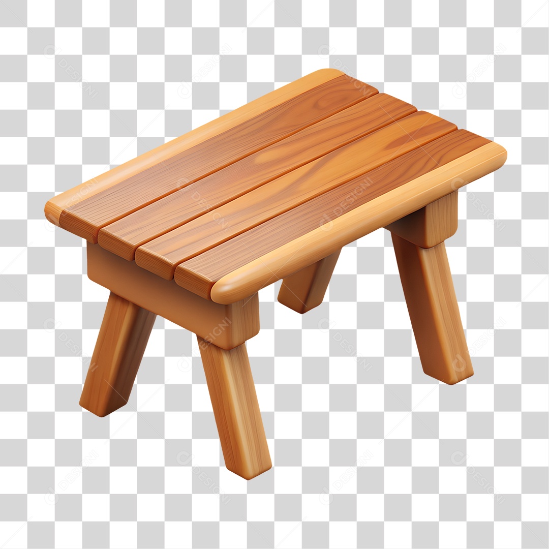 Mesa de Madeira PNG Transparente