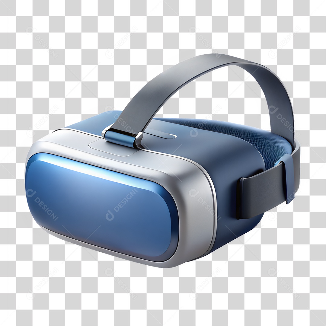 Óculos de Realidade Virtual Azul Metálico PNG Transparente