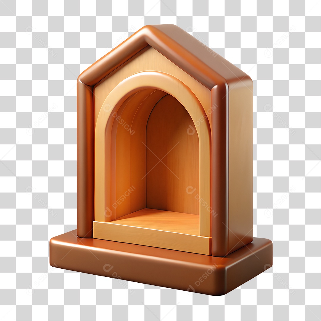 Oratório de Madeira PNG Transparente