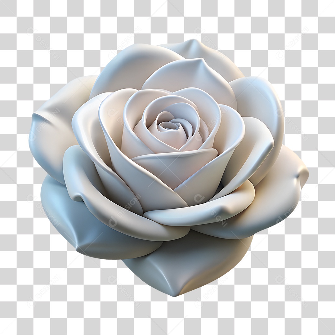 Rosa Branca PNG Transparente