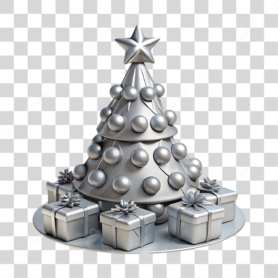 Árvore de Natal com Presentes PNG Transparente