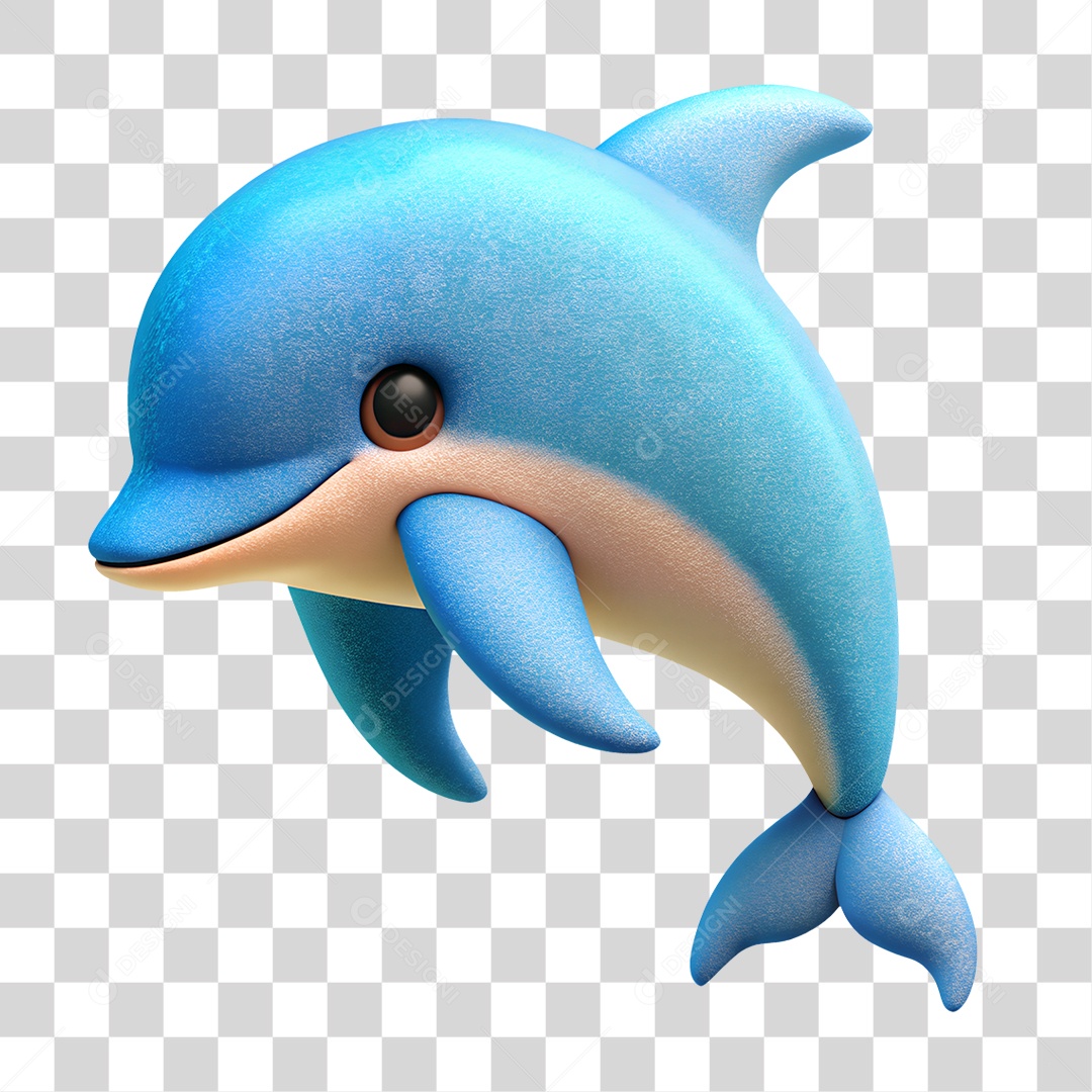 Golfinho Azul PNG Transparente