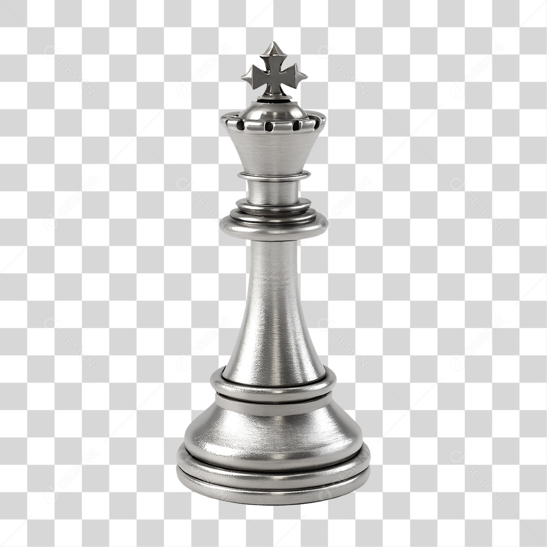 Rainha de Xadrez em Prata PNG Transparente