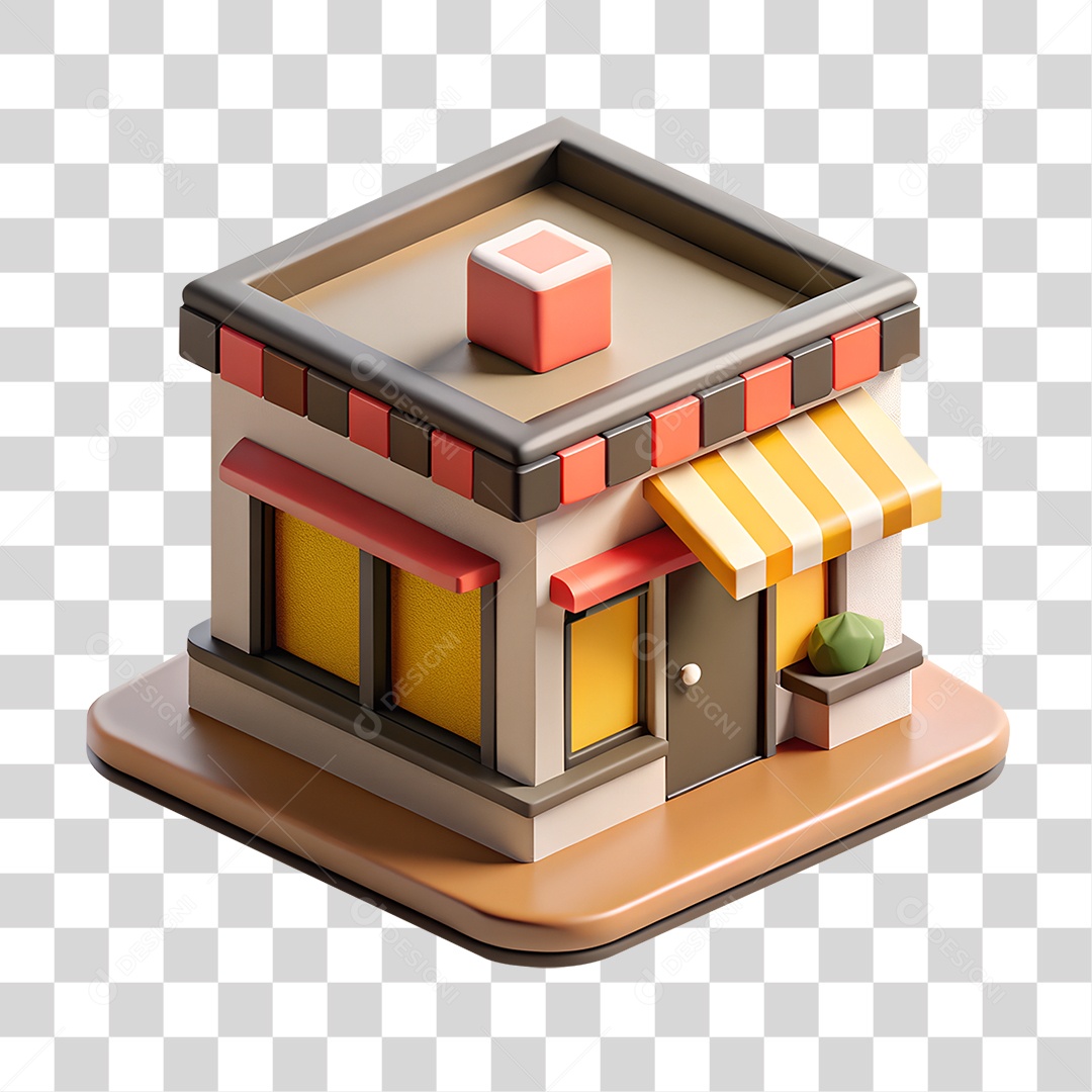 Restaurante Alemão Isométrico PNG Transparente