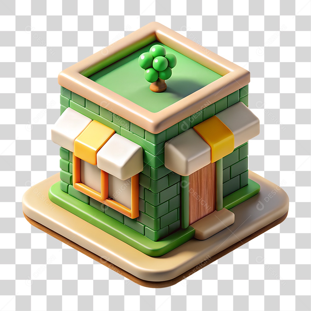 Restaurante Irlandês Isométrico PNG Transparente