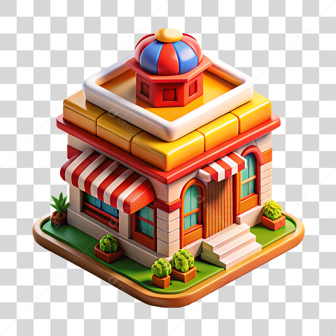 Restaurante Russo Isométrico PNG Transparente