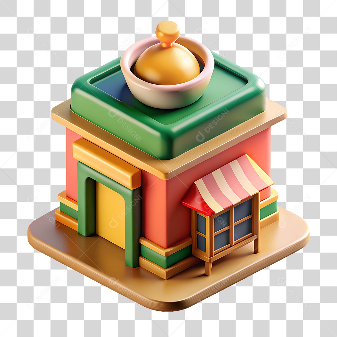 Restaurante Sul-africano Isométrico PNG Transparente