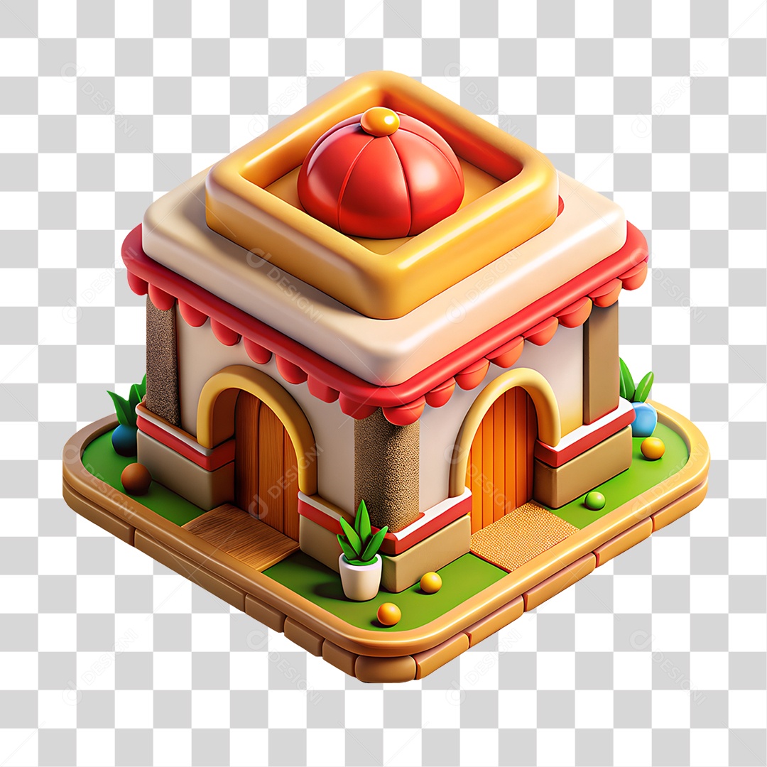 Restaurante Turco Isométrico PNG Transparente