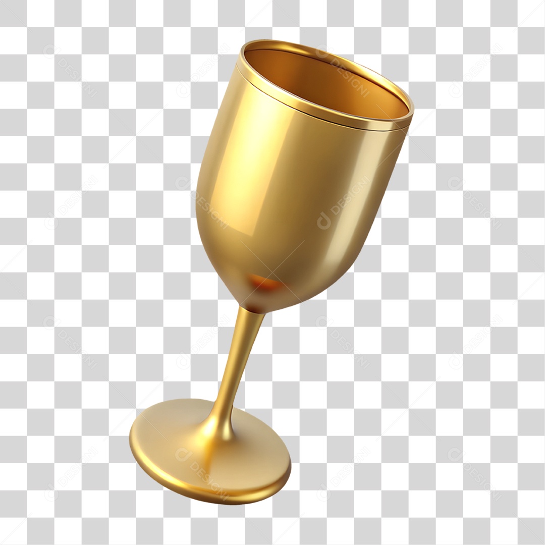 Taça Dourada PNG Transparente