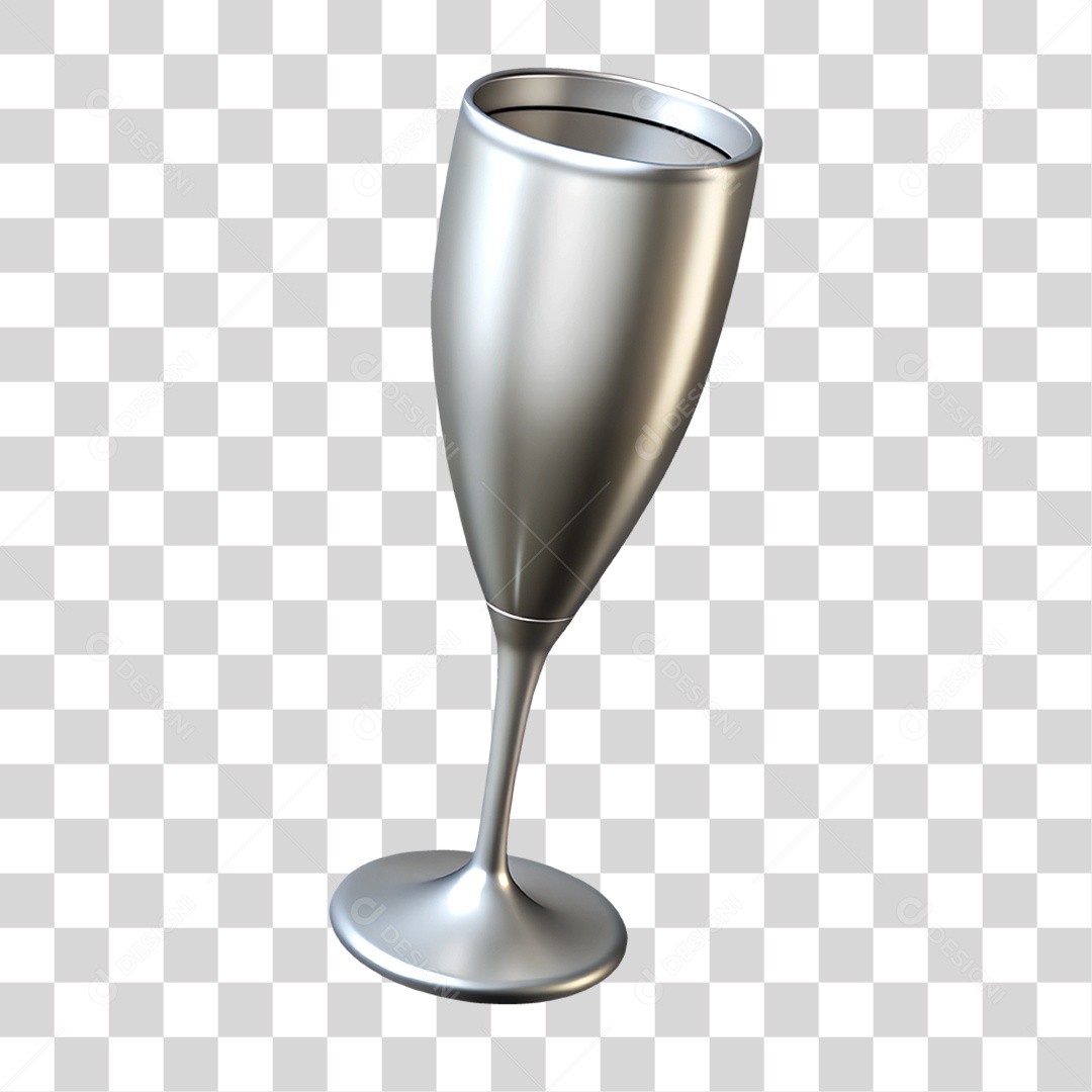 Taça Prata PNG Transparente