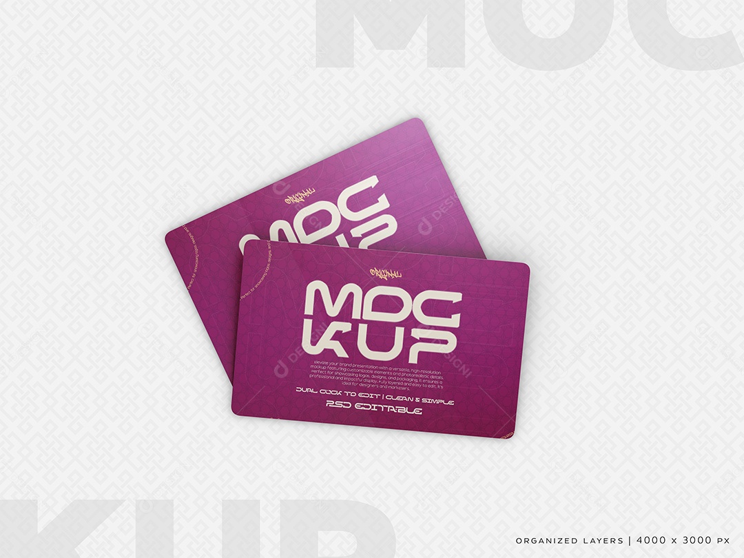Mockup Cartões de visita PSD Editável