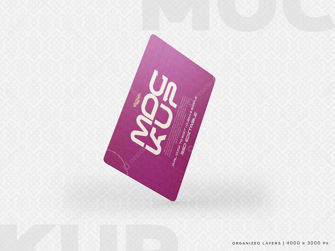 Mockup Cartão de visita PSD Editável