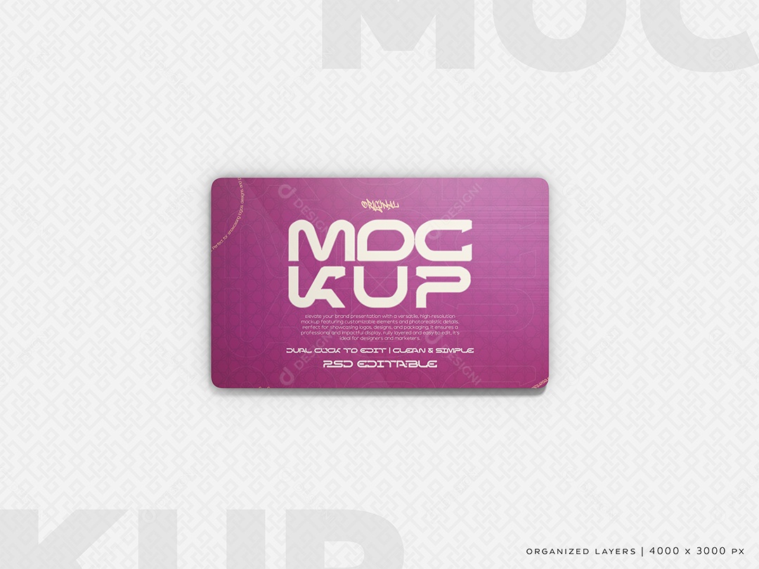 Mockup Cartão de visita PSD Editável