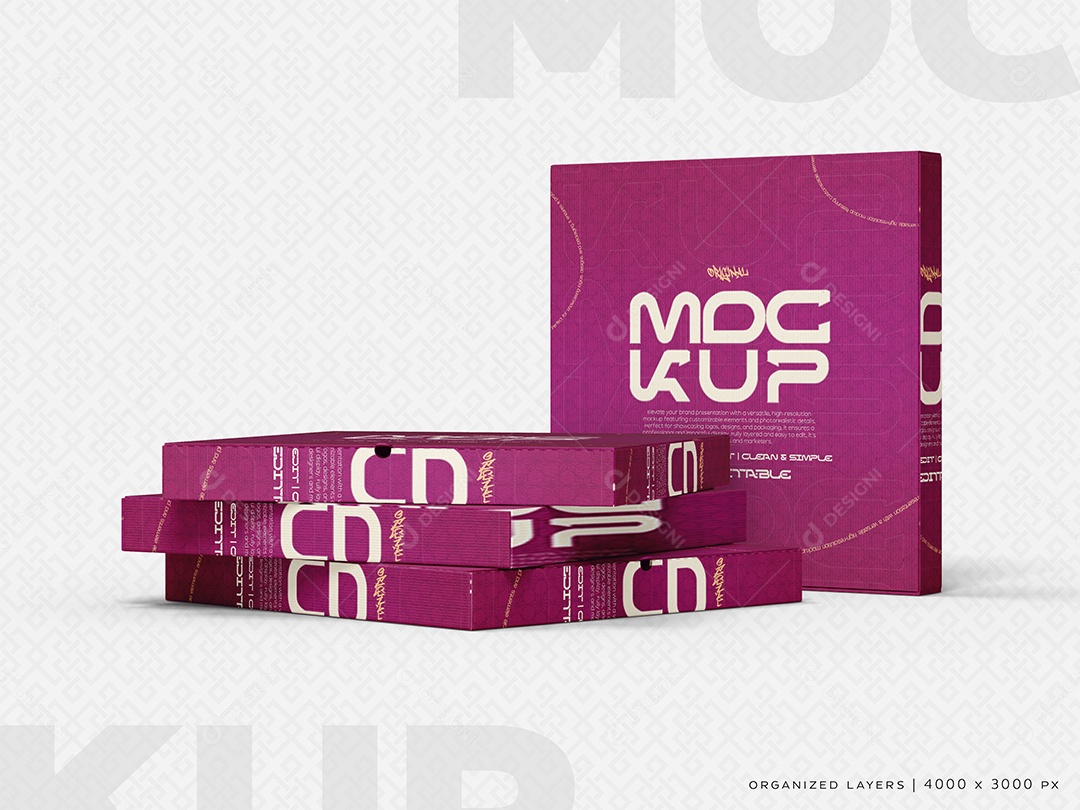 Caixas de Pizza Mockup PSD Editável