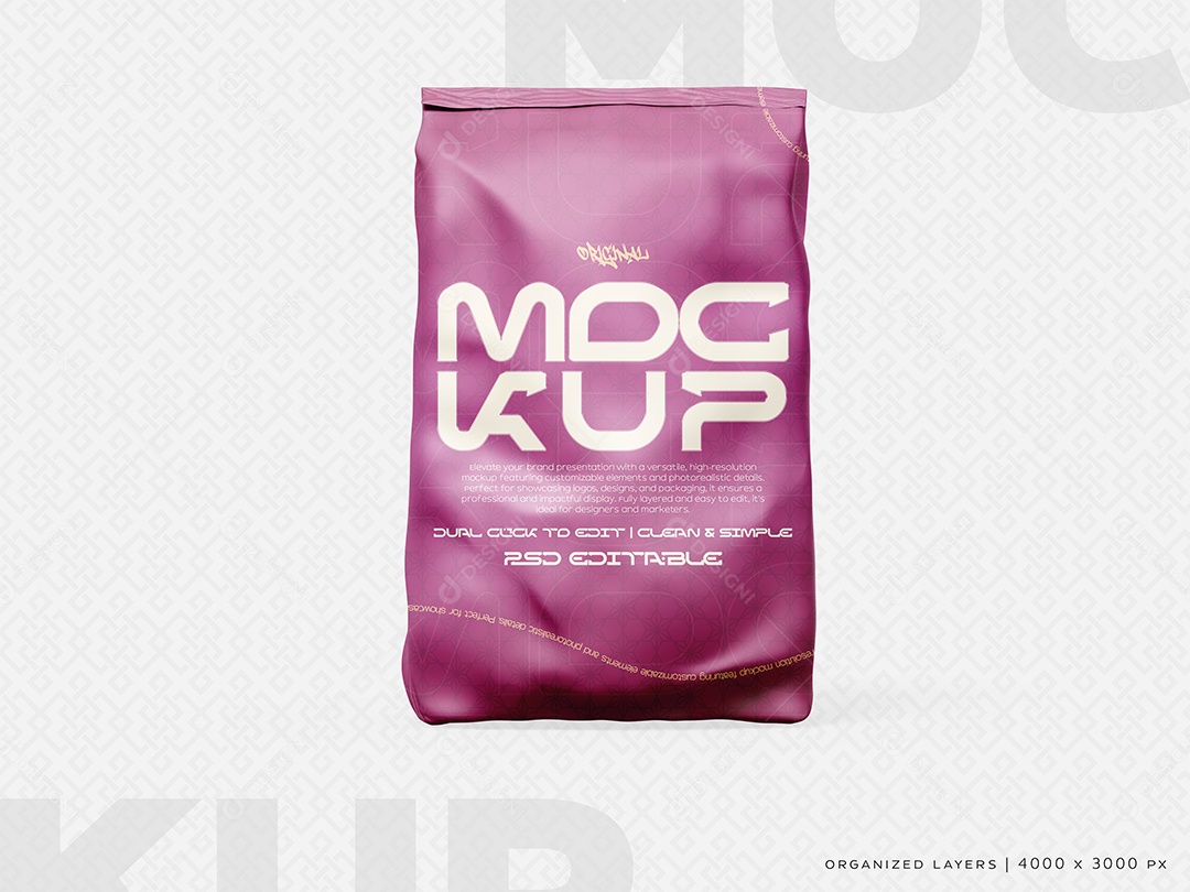 Embalagens Pacotes Mockup PSD Editável