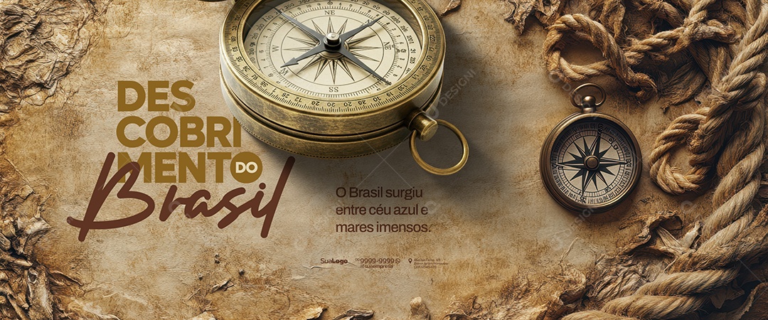 Carrossel Dia do Descobrimento do Brasil 22 de Abril Social Media PSD Editável