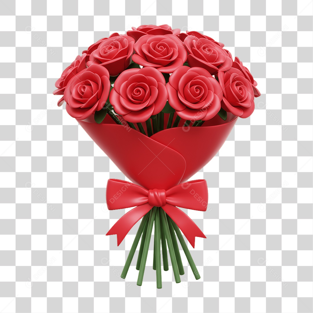 Buquê de Flores Dia dos Namorados PNG Transparente