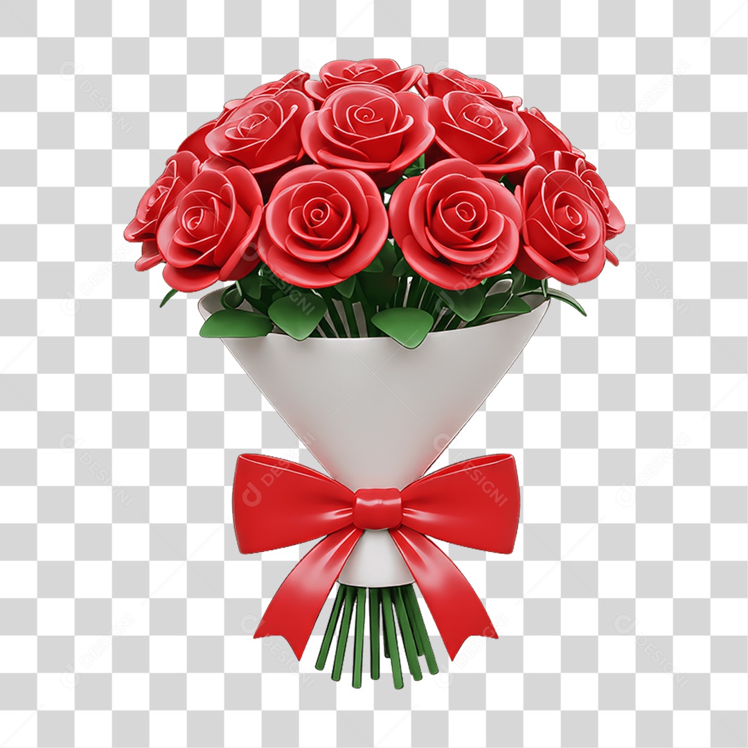 Buquê de Flores Dia dos Namorados PNG Transparente