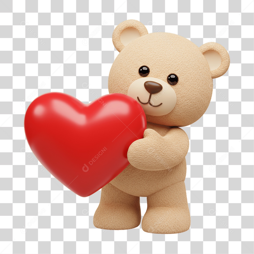 Ursinho de Presente Dia dos Namorados PNG Transparente
