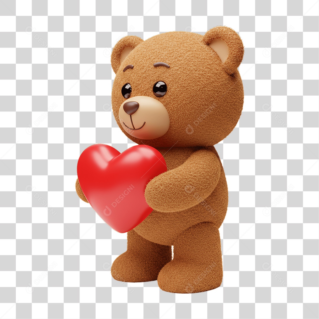 Ursinho de Presente Dia dos Namorados PNG Transparente