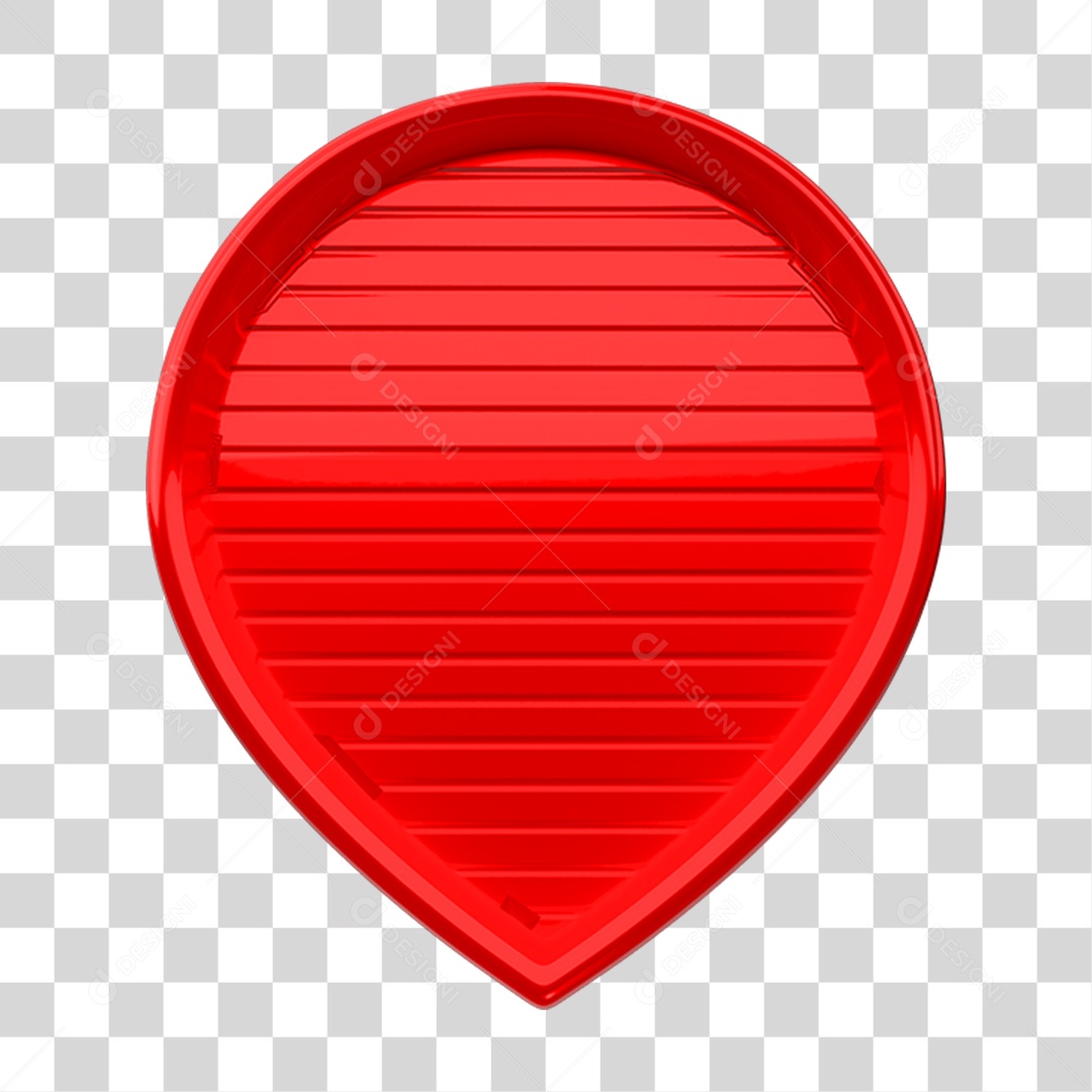 Elemento 3D Placa Pin de Localização PNG Transparente
