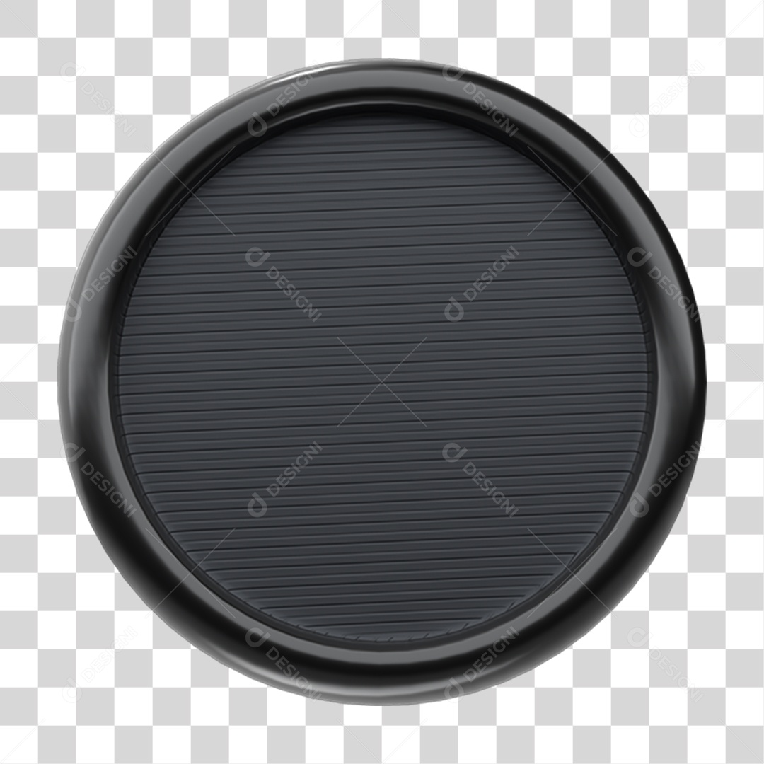 Elemento 3D Placa Grades PNG Transparente