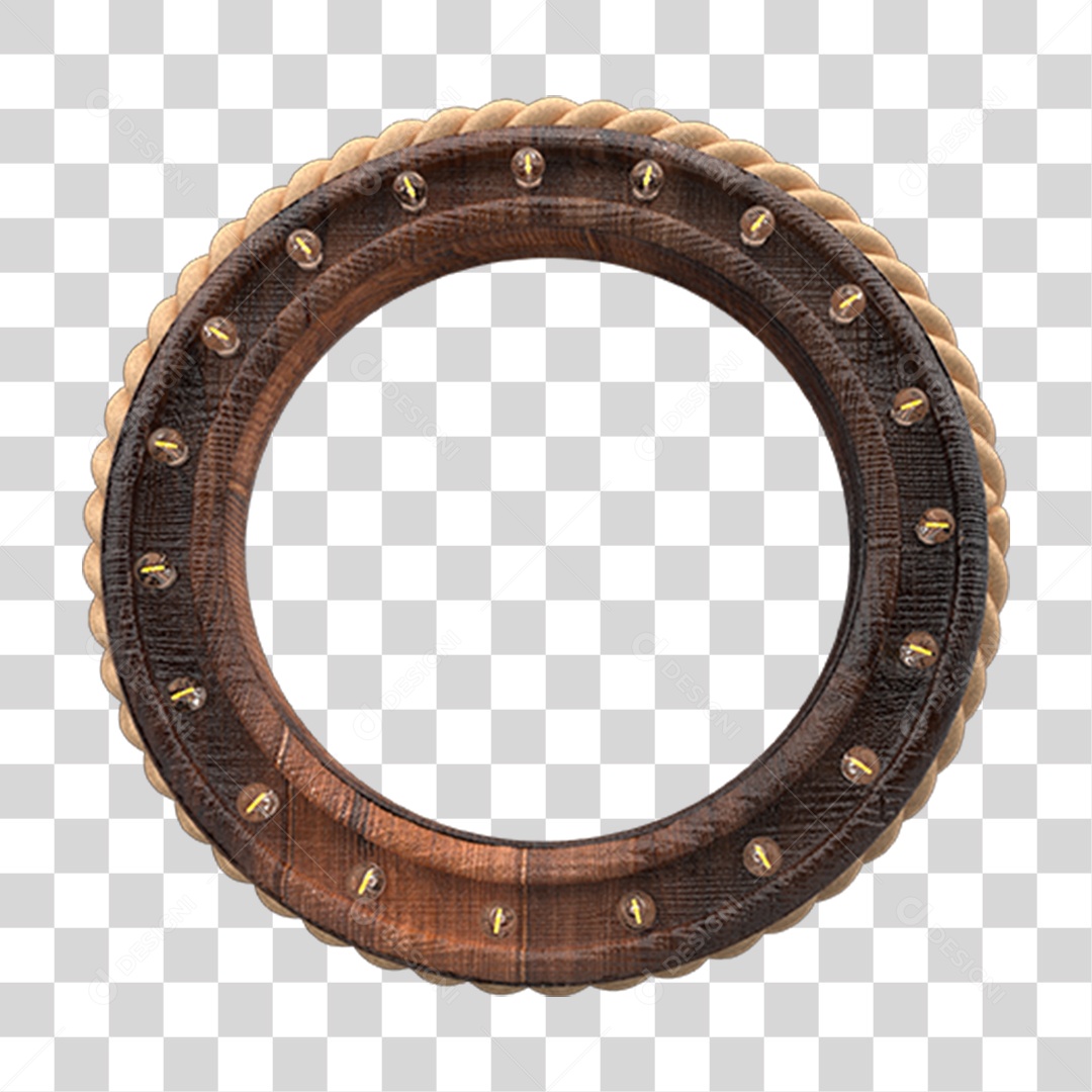 Elemento 3D Placa Redonda PNG Transparente