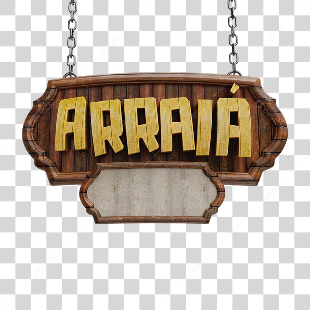 Selo 3D Arraiá PNG Transparente